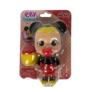 Cry Babies Magic Tears Disney Baby Mickey Figure w/ Bottle IMC Toys Sealed